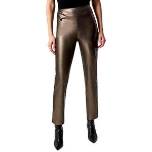 NWT: Joseph Ribkoff Bronze Faux Leather Pull-On Pants: Size 10